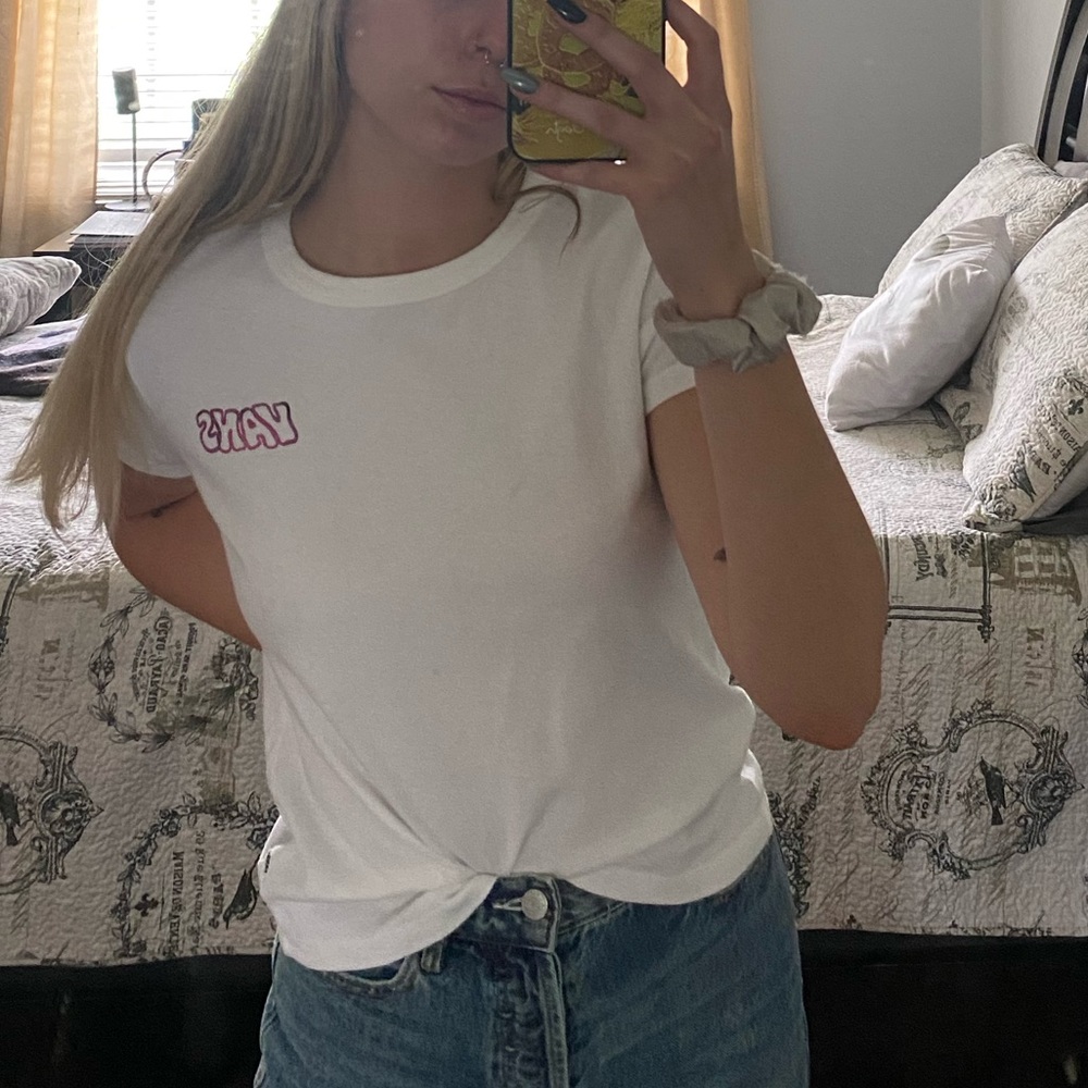 Vans Pink/White Graphic Tee